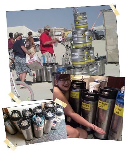 collage of beer and kegs